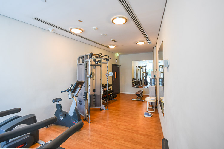 Free weights at gym in Premier Inn Abu Dhabi Capital Centre