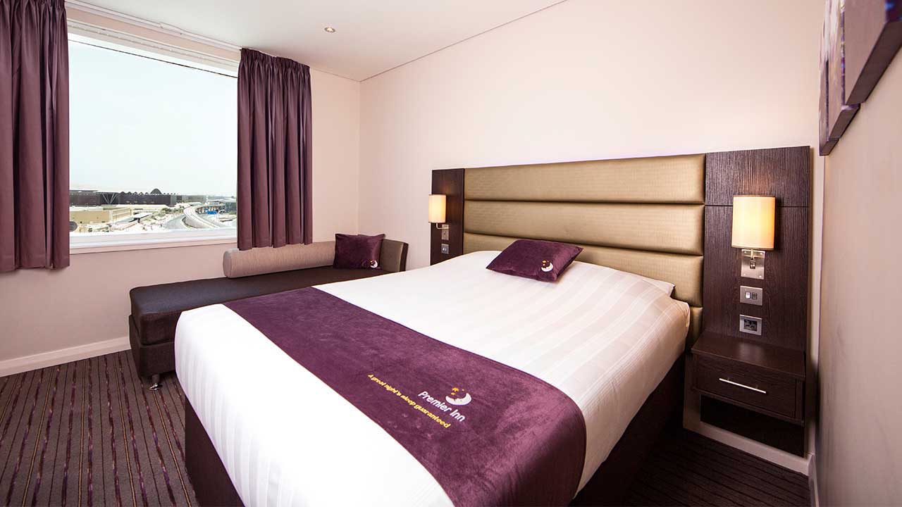 image of double bed room at premier inn doha