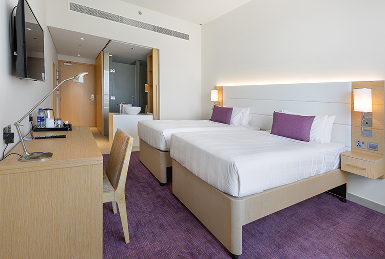 Twin Room in new hotel extension at Premier Inn Ibn Battuta hotel near Expo 2020