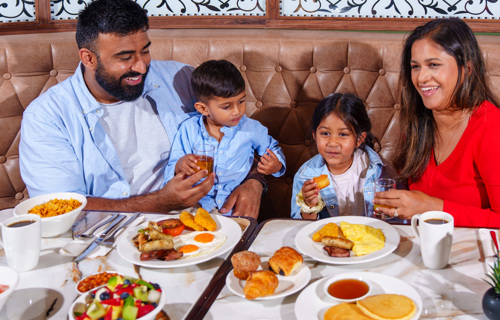 Family having Breakfast.