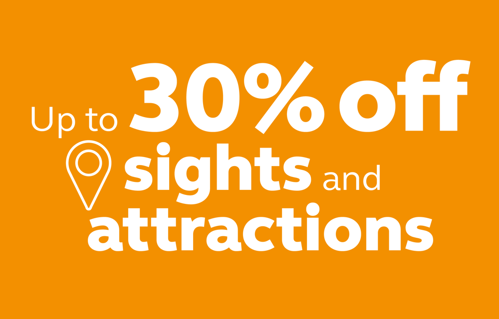 30% off sights and attractions