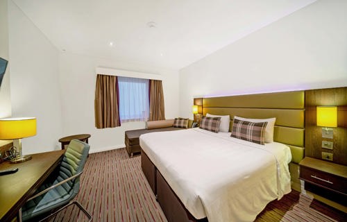 Premier Inn Dubai Al Jaddaf double room with a cosy bed