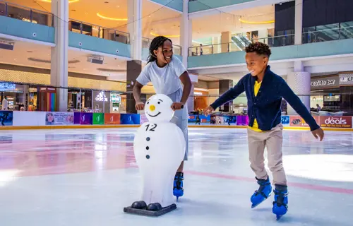 Kids Ice Skating at Ice Rink